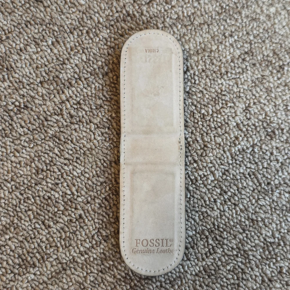 Fossil Black Leather Money Clip